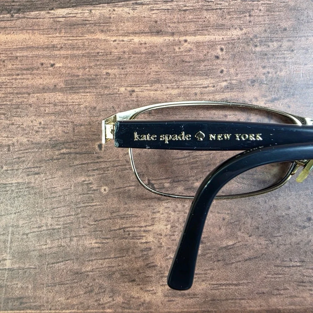 Kate Spade New York Navy Blue Polka Dot Eyeglasses 52-‎ 17 -135 FRAMES ONLY
